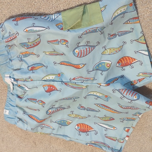 Mud Pie Kids Swim Shorts with Fish Print/ 4-5T/ NWOT - Picture 3 of 4